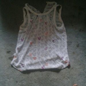 A heart cropped tank top